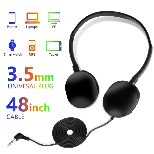 Alt view image 4 of 7 - Kids Headphones Bulk 30 Pack for School Students Children Wholesale Wired Headphones for Classroom,Group Learning, Computer Lab, Library, Online Lesson and Testing 3.5mm Jack (Black)