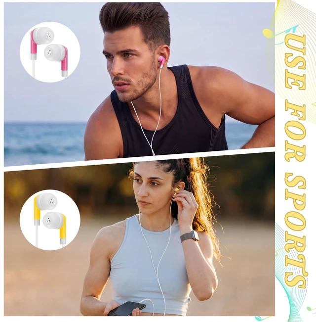 Alt view image 7 of 7 - 300 Packs Wired Earbuds Bulk, Multicolor Colorful Headphones, in Ear Ear Buds, Earphones with 3.5mm Jack, for Laptop Library Supplies, No Microphone