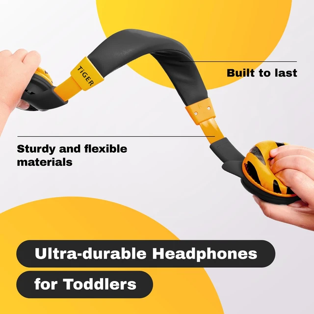 Alt view image 2 of 7 - Wired Toddler Headphones for 1-7 Years Old 85dB Volume Limited Baby Headphones for Plane and Car Travel Children Headset for Airplane, iPad and Tablet, Kids Headphone with Cord for Children