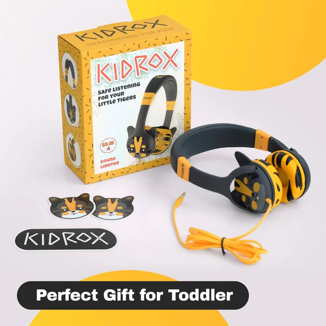 Alt view image 6 of 7 - Wired Toddler Headphones for 1-7 Years Old 85dB Volume Limited Baby Headphones for Plane and Car Travel Children Headset for Airplane, iPad and Tablet, Kids Headphone with Cord for Children