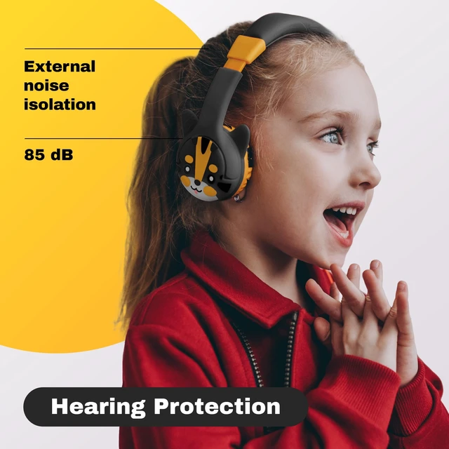 Alt view image 3 of 7 - Wired Toddler Headphones for 1-7 Years Old 85dB Volume Limited Baby Headphones for Plane and Car Travel Children Headset for Airplane, iPad and Tablet, Kids Headphone with Cord for Children
