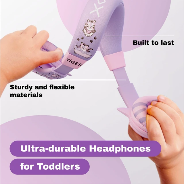 Alt view image 2 of 7 - Wired Toddler Headphones for 1-7 Years Old 85dB Volume Limited Baby Headphones for Plane and Car Travel Children Headset for Airplane, iPad and Tablet, Kids Headphone with Cord for Children