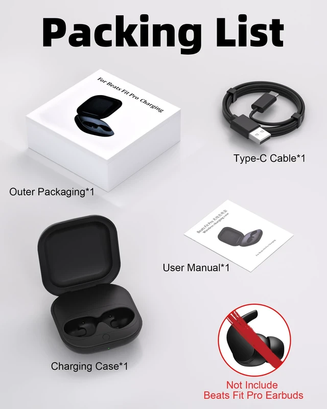 Alt view image 7 of 7 - Charging Case Replacement for Fit Pro Wireless Charger Case with Bluetooth Pairing Button, 700mAh Battery, Earbuds Not Included