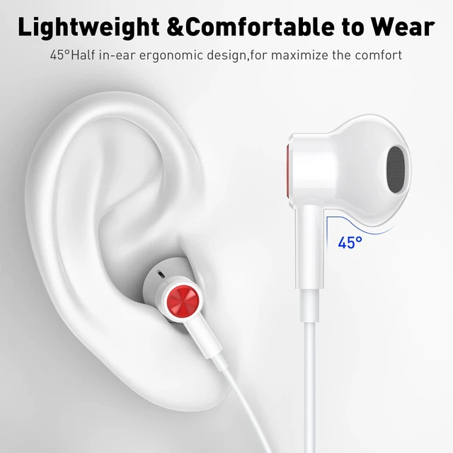Alt view image 4 of 6 - USB C Headphones Magnetic Wired Earbuds with Mic for Apple/Samsung Android Type C Earphones USBC Ear Bud Corded for iPhone 15 Pro Max 16 17 17e 18 Duo/Galaxy S26 S25 S24 Plus S23 S22 S21 Note 20 Ultra