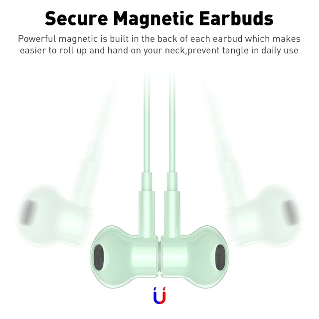 Alt view image 2 of 7 - USB C Headphones Magnetic Wired Earbuds with Mic for Apple/Samsung Android Type C Earphones USBC Ear Bud Corded for iPhone 15 Pro Max 16 17 17e 18 Duo/Galaxy S26 S25 S24 Plus S23 S22 S21 Note 20 Ultra