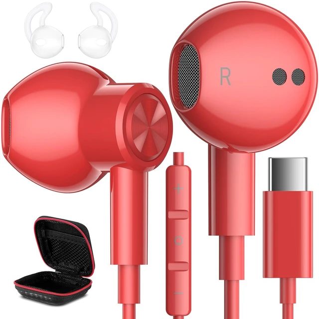Main image of USB C Headphones Magnetic Wired Earbuds with Mic for Apple/Samsung Android Type C Earphones USBC Ear Bud Corded for iPhone 15 Pro Max 16 17 17e 18 Duo/Galaxy S26 S25 S24 Plus S23 S22 S21 Note 20 Ultra