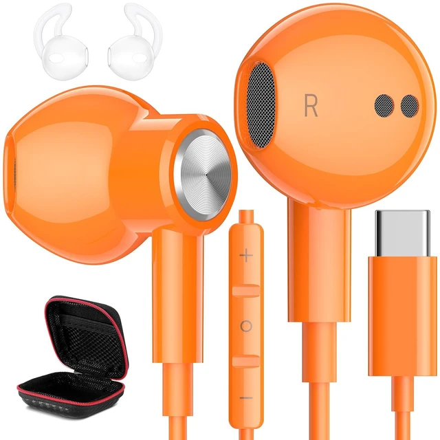 Main image of USB C Headphones Magnetic Wired Earbuds with Mic for Apple/Samsung Android Type C Earphones USBC Ear Bud Corded for iPhone 15 Pro Max 16 17 17e 18 Duo/Galaxy S26 S25 S24 Plus S23 S22 S21 Note 20 Ultra