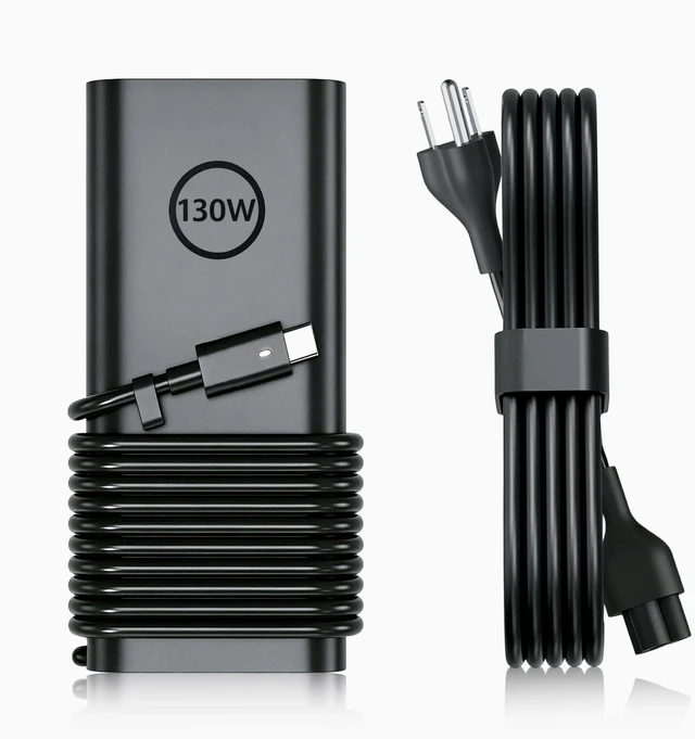 Main image of 130W USB-C Laptop Charger Replacement for Dell XPS 15 17 Precision Latitude XPS 15 9500 9510 9575 2-in-1 XPS 17 9700 Precision 5550 5560 5570 Latitude 5420 5520 Inspiron 7620,Type-C AC Power Adapter