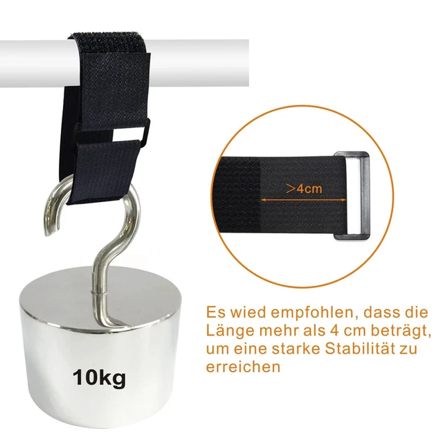 Alt view image 4 of 6 - 16Ft x 2In Adjustable Cable Straps with 12 Buckles, Free Cut Length, Black Reusable Fastening Cable Ties, Hook and Loop Securing Strap for Cable Tidy, Wire Management, Cord Organiser, Black