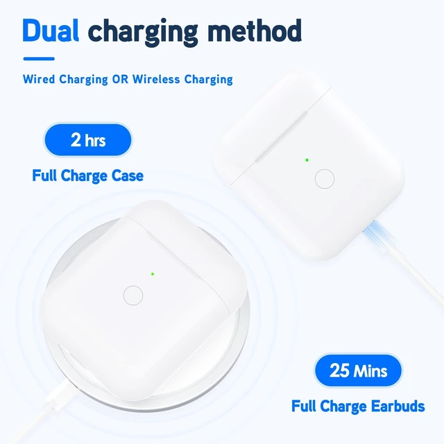 Alt view image 3 of 7 - Replacement Airpod Wireless Charging Case Charging Case Compatible for Air Pod 1st 2nd Generation, Airpods1&2 Charger Case Replacement,Bluetooth Pairing