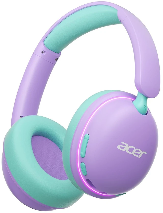 Main image of OHR727 Kids Bluetooth Headphones Travel, OverEar Comfort Design 85dB Safe Volume, 110H Playtime with LED Lights, Bluetooth 6.0, Built-in Mic, for iPad Tablet Travel School Blue Purple Green