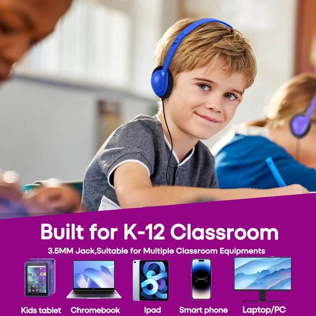 Alt view image 6 of 7 - Kids Headphones Bulk 20 Pack for School Classroom Students Children Toddler Boys Girls Teen Adults