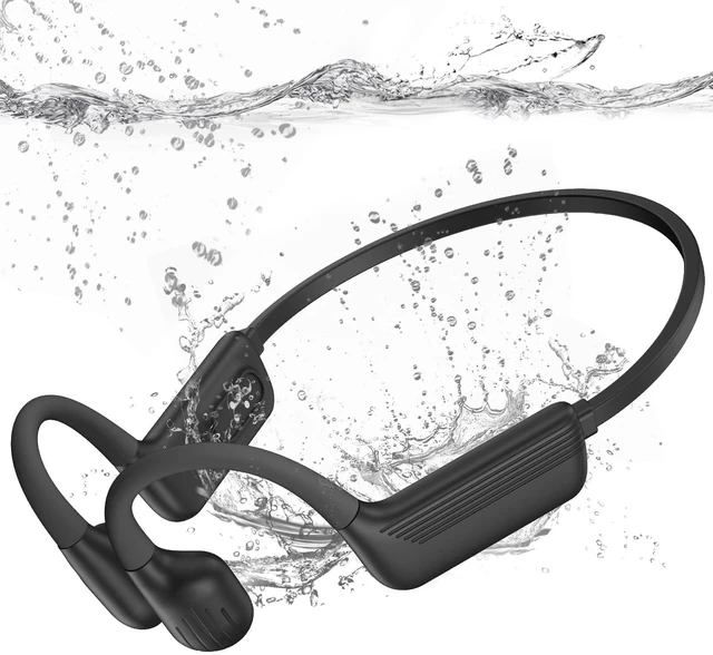 Main image of Swimming Headphones-Bone Conduction Headphones, IP68 Waterproof Open Earphones, LiteSurge Bluetooth 5.4 Underwater Sport Earbuds with 32 GB MP3 Memory for Swimming, Marathon-Black