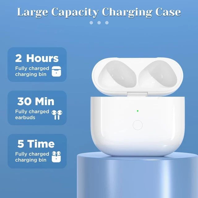 Alt view image 2 of 6 - Compatible for AirPods 4 Gen Wireless Charging Case, Type C Charging Port Charging Case for AirPod 4 Charging Case with Bluetooth Pairing Sync Button