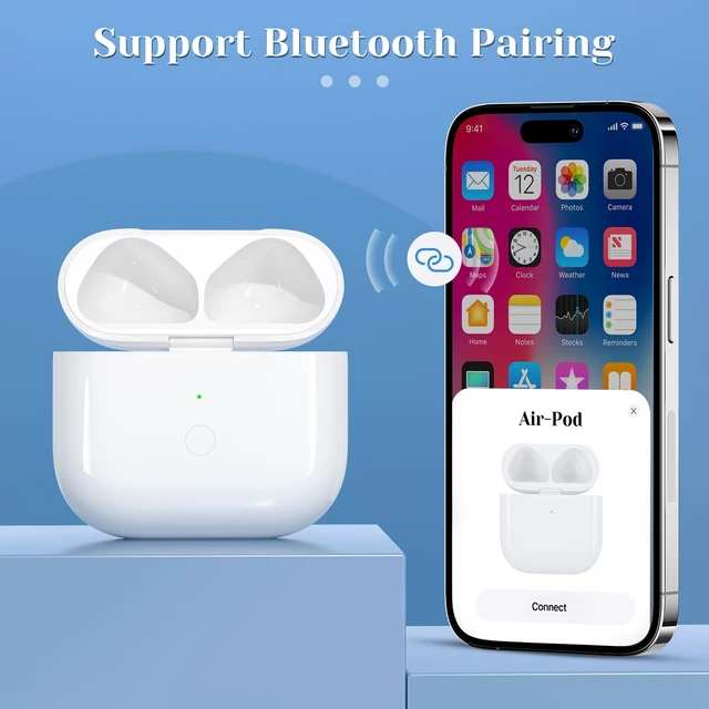 Alt view image 5 of 6 - Compatible for AirPods 4 Gen Wireless Charging Case, Type C Charging Port Charging Case for AirPod 4 Charging Case with Bluetooth Pairing Sync Button