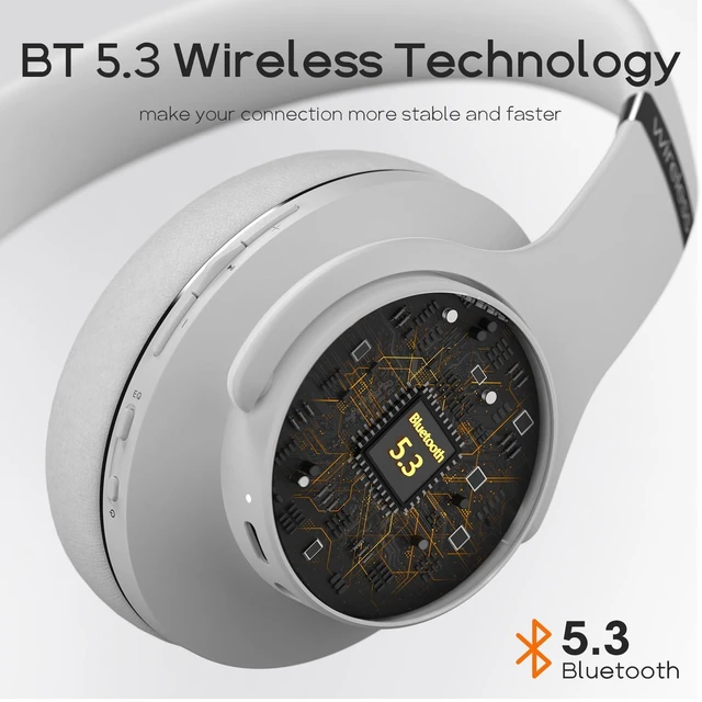 Alt view image 5 of 7 - Bluetooth Headphones Over Ear, 90H Playtime, 3EQ Mode, with ENC Mic Hifi Stereo Sound, Lightweight, Headphones Wireless with Soft Memory Foam Earpads, Deep Bass for Home Office Cellphone PC