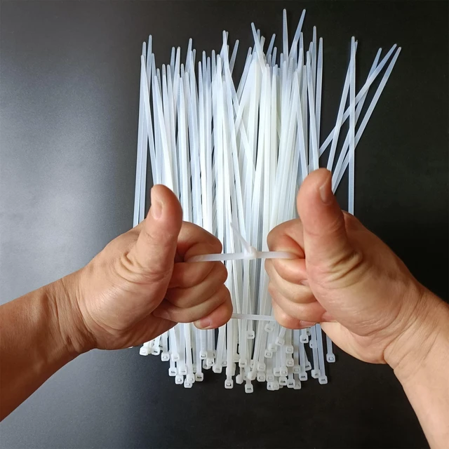 Alt view image 5 of 7 - Zip Ties 1000 pcs 8 inch Cable Zip Ties, Premium Plastic Wire Ties with 40 LBS Tensile Strength, UV Resistant Cable Ties, White Nylon Tie Straps