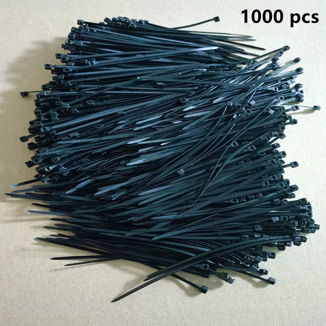 Alt view image 2 of 7 - Zip Ties 1000 pcs 8 inch Cable Zip Ties, Premium Plastic Wire Ties with 40 LBS Tensile Strength, UV Resistant Cable Ties, Black Nylon Tie Straps