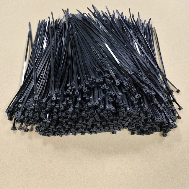 Alt view image 7 of 7 - Zip Ties 1000 pcs 8 inch Cable Zip Ties, Premium Plastic Wire Ties with 40 LBS Tensile Strength, UV Resistant Cable Ties, Black Nylon Tie Straps