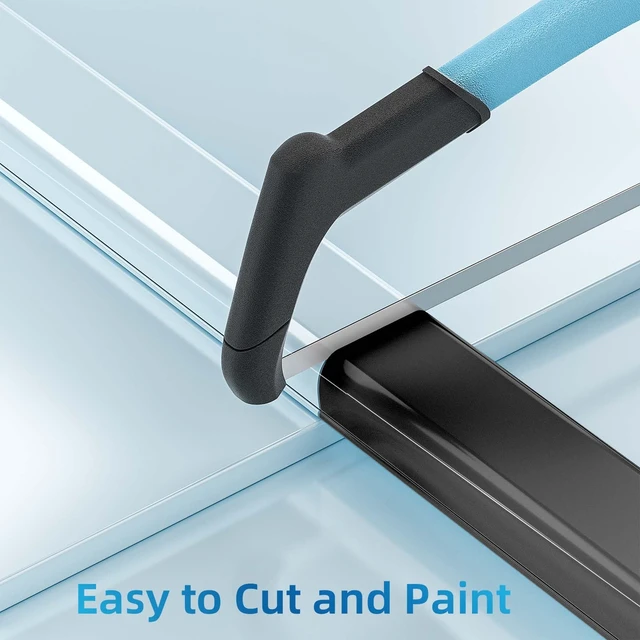 Alt view image 5 of 6 - 142in Wall Cord Hider for 2-3 Cords, W0.94in H0.47in, Black Medium Cord Covers for Wires on wall, On-Wall Cord Cover Cable Concealer