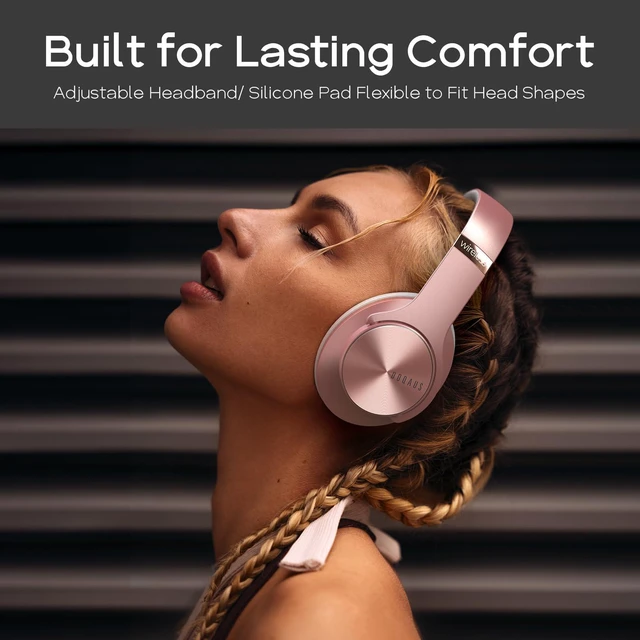 Alt view image 4 of 7 - Bluetooth Headphones Over Ear, 90H Playtime, 3EQ Mode, with ENC Mic Hifi Stereo Sound, Lightweight, Headphones Wireless with Soft Memory Foam Earpads, Deep Bass for Home Office Cellphone PC