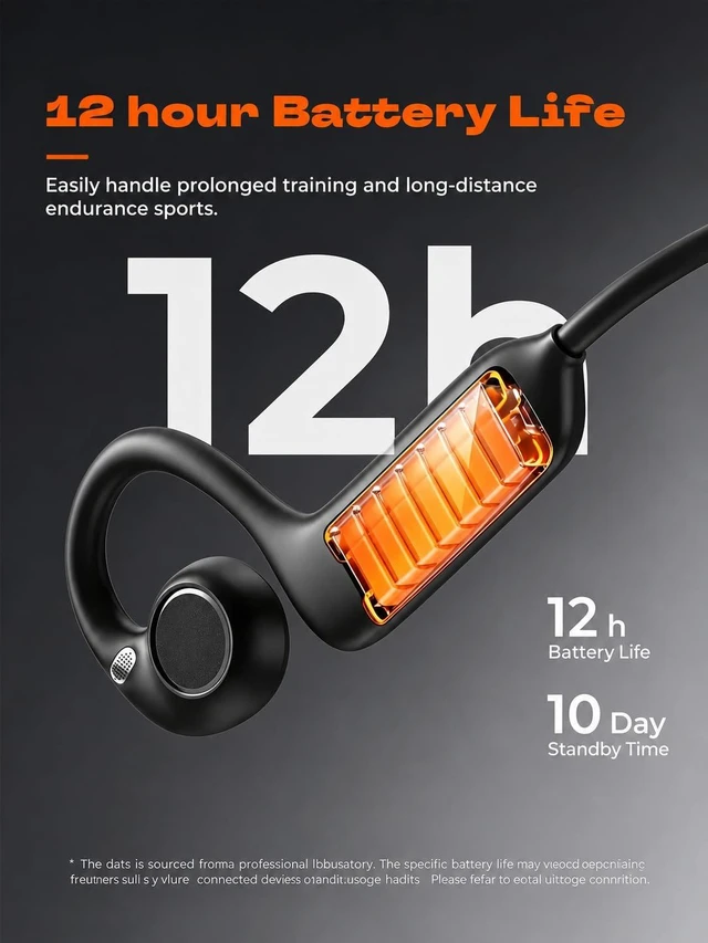Alt view image 7 of 7 - E12 Bone Conduction Headphones with Camera, Open-Ear, Comfort Fit, Hi-Fi Hands-Free POV Camera, AI Translation & Smart Conversation, Wireless Bluetooth Sport Earphones with App for Running & Travel