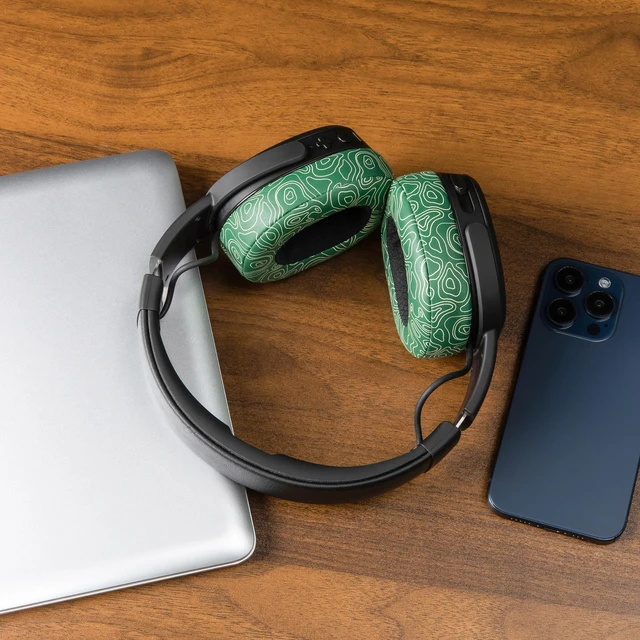 Alt view image 3 of 7 - PadZ Crusher Evo - Earpads for Skullcandy Crusher Evo & Hesh ANC Made by Wicked Cushions Also fits Crusher Wireless & More, Enhanced Comfort & Sound Isolation Emerald Tide