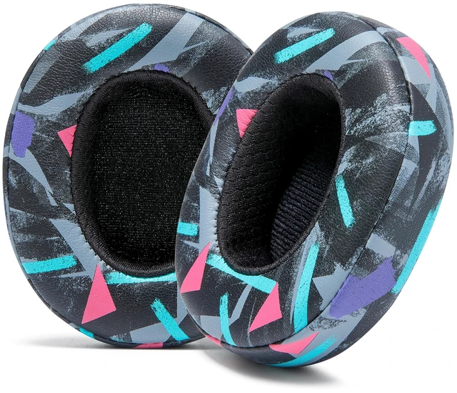 Main image of PadZ Crusher Evo - Earpads for Skullcandy Crusher Evo & Hesh ANC Made by Wicked Cushions Also fits Crusher Wireless & More, Enhanced Comfort & Sound Isolation 90's Black