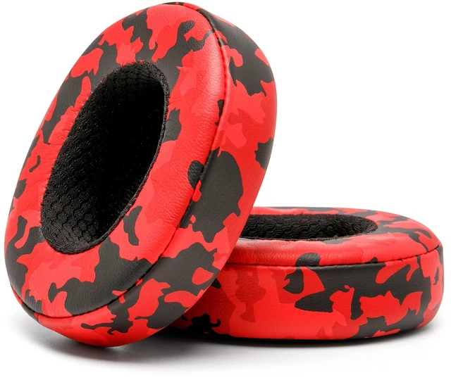 Alt view image 6 of 7 - PadZ Crusher Evo - Earpads for Skullcandy Crusher Evo & Hesh ANC Made by Wicked Cushions Also fits Crusher Wireless & More, Enhanced Comfort & Sound Isolation Red Camo