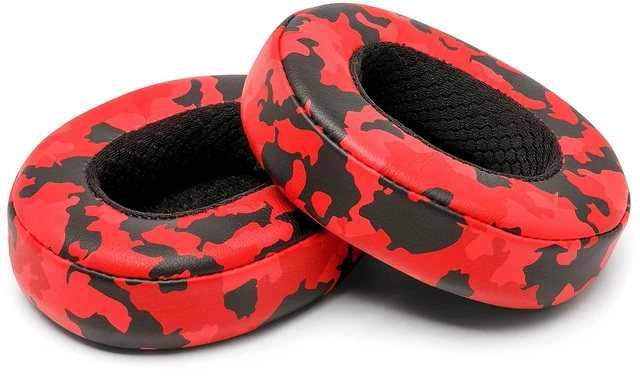 Alt view image 7 of 7 - PadZ Crusher Evo - Earpads for Skullcandy Crusher Evo & Hesh ANC Made by Wicked Cushions Also fits Crusher Wireless & More, Enhanced Comfort & Sound Isolation Red Camo