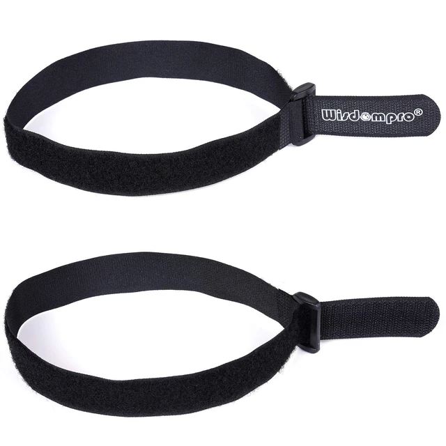 Alt view image 2 of 7 - 12 Pack 1 x 18 Inch Long Hook and Loop Tie Down Straps Heavy Duty Durable Nylon, Reusable, Large, Wide, Black, Functional Adjustable Fastening Cinch Strap Cable Cord for Home, Office, Outdoor