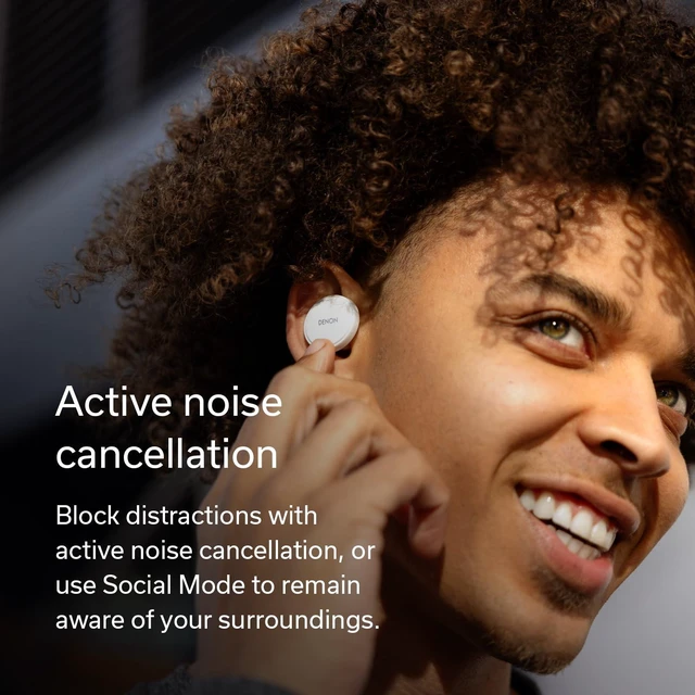 Alt view image 4 of 7 - PerL True Wireless Earbuds, 24Hr Battery Life, White Active Noise Cancelling, Masimo Adaptive Acoustic Technology, Spatial Audio, Wireless Charging