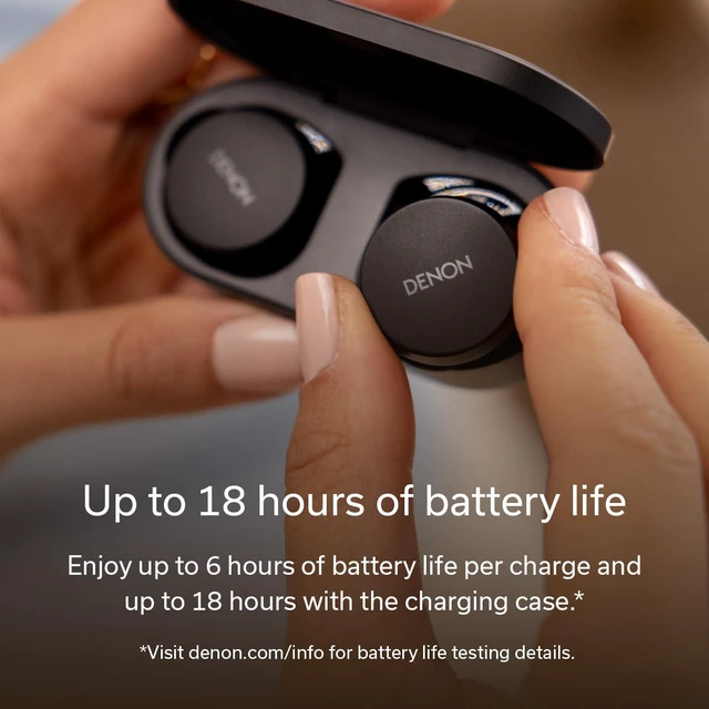 Alt view image 5 of 7 - PerL True Wireless Earbuds, 24Hr Battery Life, White Active Noise Cancelling, Masimo Adaptive Acoustic Technology, Spatial Audio, Wireless Charging