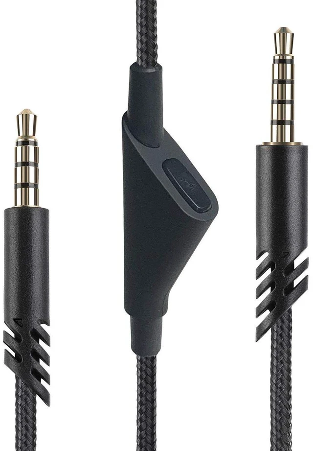 Main image of 2M Inline Mute(Hold Button) Nylon Braided Cord for Astro A40 Headsets Inline Mute Function(Hold Button)Audio Cable, 2 Meter Long, Nylon Braided, Compatible with Astro A40 Headsets