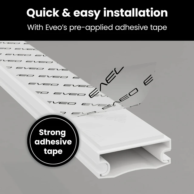 Alt view image 2 of 7 - Cord Covers for Wires on Wall - 150in Cable Management Cable Hider - Cord Hiders for TV On Wall - Paintable Cable Concealer - Wire Covers for Cords - 10X (L16 x W0.95 x H0.5) - Medium Black