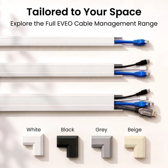 Alt view image 7 of 7 - Cord Covers for Wires on Wall - 150in Cable Management Cable Hider - Cord Hiders for TV On Wall - Paintable Cable Concealer - Wire Covers for Cords - 10X (L16 x W1.1 x H0.55) - Large White
