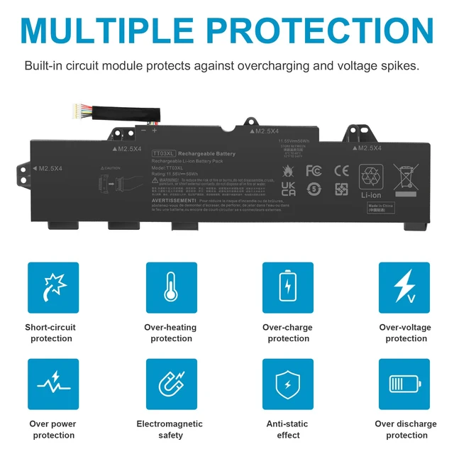 Alt view image 7 of 7 - TT03XL 932824-421 933322-855 932824-1C1 932824-2C1 Laptop Battery Replacement for HP EliteBook 755 850 G5, 850 G6, ZBook 15U G5 G6,fits HSN-113C-5 HSN-I13C-5 HSTNN-LB8H HSTNN-DB8K HSTNN-UB7T TT03056XL
