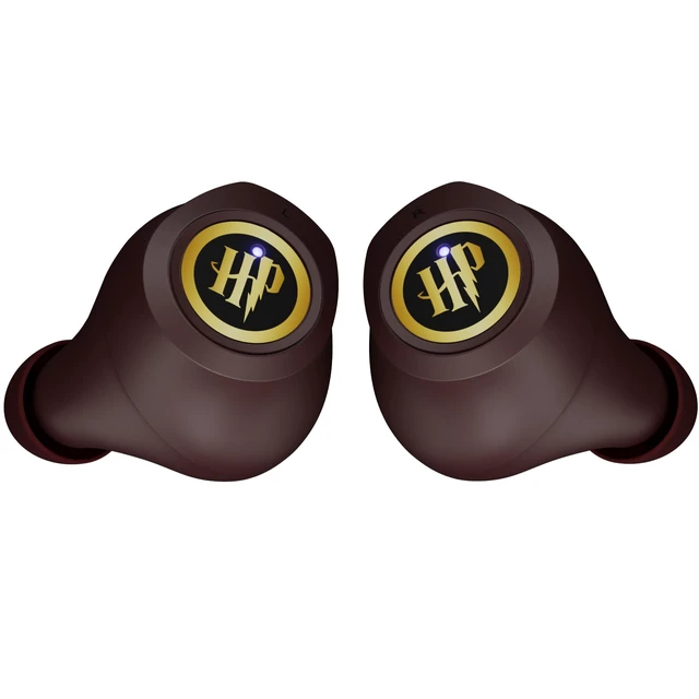 Alt view image 2 of 7 - Harry Potter Hogwarts Crest Wireless Bluetooth Earbuds with Charging Case, Built-in Mic, 30 Hr Playtime, Officially Licensed Harry Potter Gifts for Women, Men, Teens, Kids and All Fans