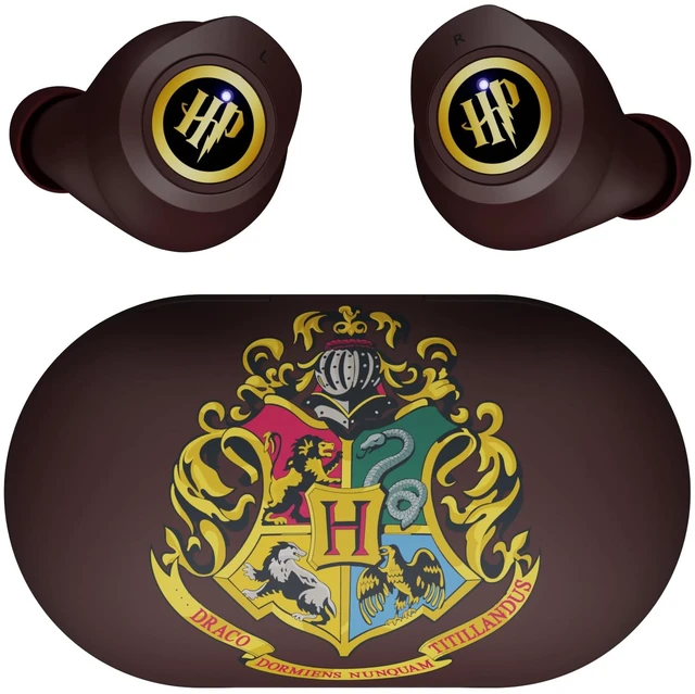 Main image of Harry Potter Hogwarts Crest Wireless Bluetooth Earbuds with Charging Case, Built-in Mic, 30 Hr Playtime, Officially Licensed Harry Potter Gifts for Women, Men, Teens, Kids and All Fans