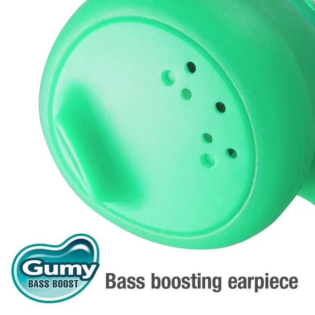 Alt view image 5 of 6 - HAF160P Gumy Ear Bud Headphone Pink Oval Form with Soft Rubber Body for Comfortable Fit, Powerful Sound with Bass Boost Design, Color Cord