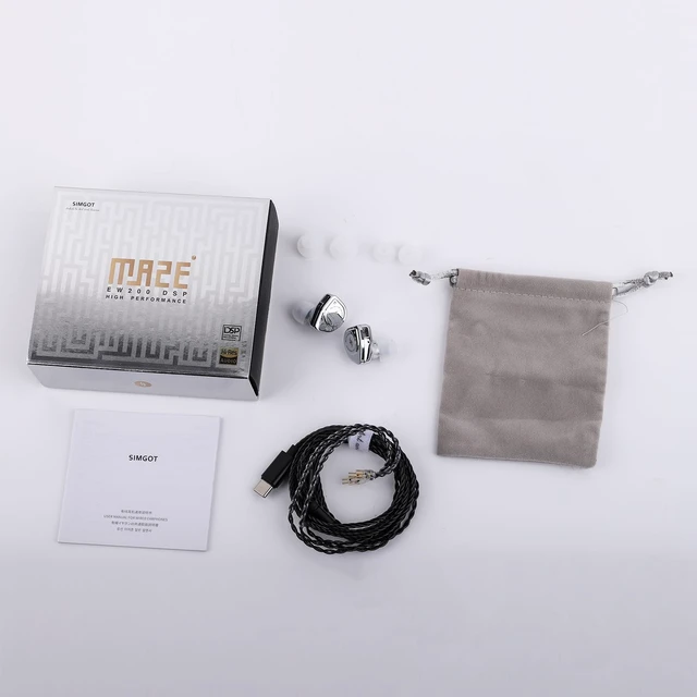 Alt view image 6 of 7 - SIMGOT EW200 10mm SCP Diaphragm Dynamic Driver IEM in-Ear Earphones with All Metal Body, Detachable 0.78mm 2pin Silver-Plated OFC Cable for Audiophiles Musicians, Type-C DSP with Mic