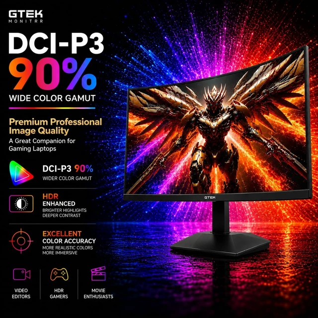 Alt view image 6 of 7 - 27 Inch Curved Gaming Monitor 280Hz/240Hz FHD 1080P, 1500R Curved VA Display, 1ms MPRT, FreeSync, HDR, DP 1.4 & HDMI, VESA Compatible PC Monitor for Gaming, Streaming & Home Office