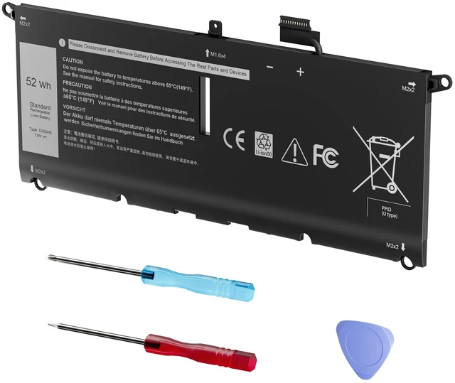 Main image of 52Wh DXGH8 7.6V Battery for Dell XPS 13 9370 9380 Inspiron 13 7390 7391 2-in-1 5390 5391 14 7490 Latitude 3301 Vostro 13 5390 5391 G8VCF H754V 0H754V V48RM HK6N5 P82G P82G002 P113G P114G P115G 4 Cell