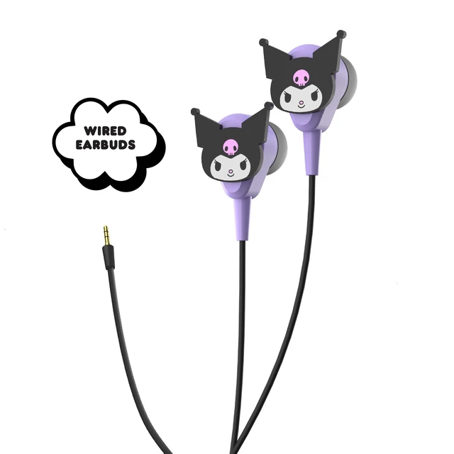Alt view image 4 of 6 - 2-in-1 Wireless Bluetooth Headphones with Wired Earbuds Foldable Over-Ear Headset with Built-in Mic, AUX Cable, Adjustable Headband, and Onboard Controls Kuromi