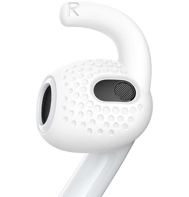 Main image of 3 Pairs for AirPods 3 Ear Hooks Covers, Anti Slip Sport Ear Tips Added Storage Pouch, Accessories Compatible with Apple AirPods 3rd Generation (2021), White