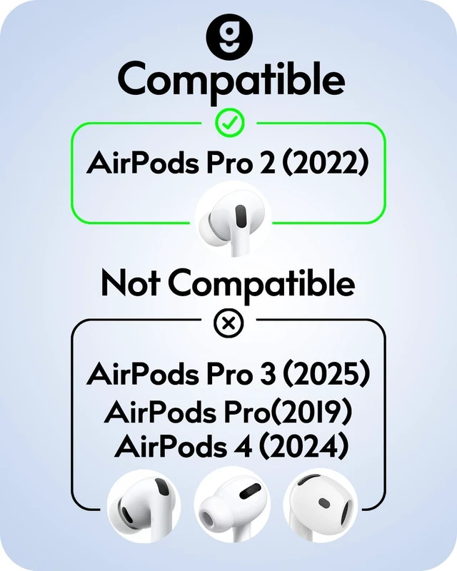 Alt view image 2 of 6 - 3 Pairs for AirPods Pro 2 Ear Hooks Covers, Anti Slip Sport Ear Tips Added Storage Pouch, Accessories Compatible with Apple AirPods Pro 2nd Generation (2022), White