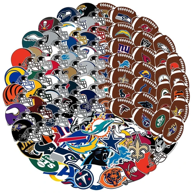Main image of 105 pcs Sports Stickers Pack,Football Stickers,Rugby Decals,Waterproof Self-Adhesive Decals
