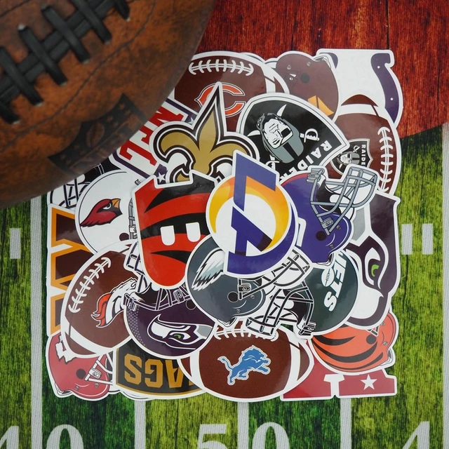 Alt view image 6 of 6 - 105 pcs Sports Stickers Pack,Football Stickers,Rugby Decals,Waterproof Self-Adhesive Decals