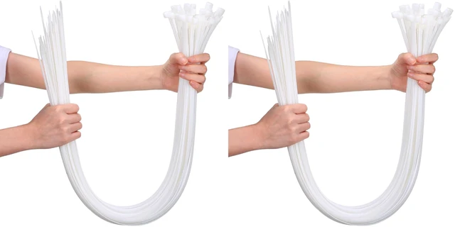 Main image of 100 Pcs 36 Inch White Zip Ties Heavy Duty Cable Ties (Pack of 2)