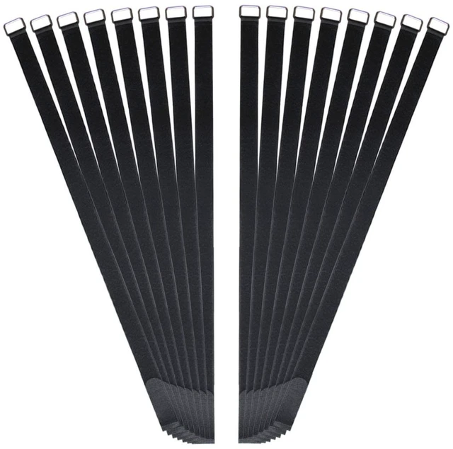 Main image of 30 inch Reusable Extend Securing Strap - Fastening Cable Strap - 16 PACK Adjustable Nylon Hook and Loop Cable Tie Down Strap